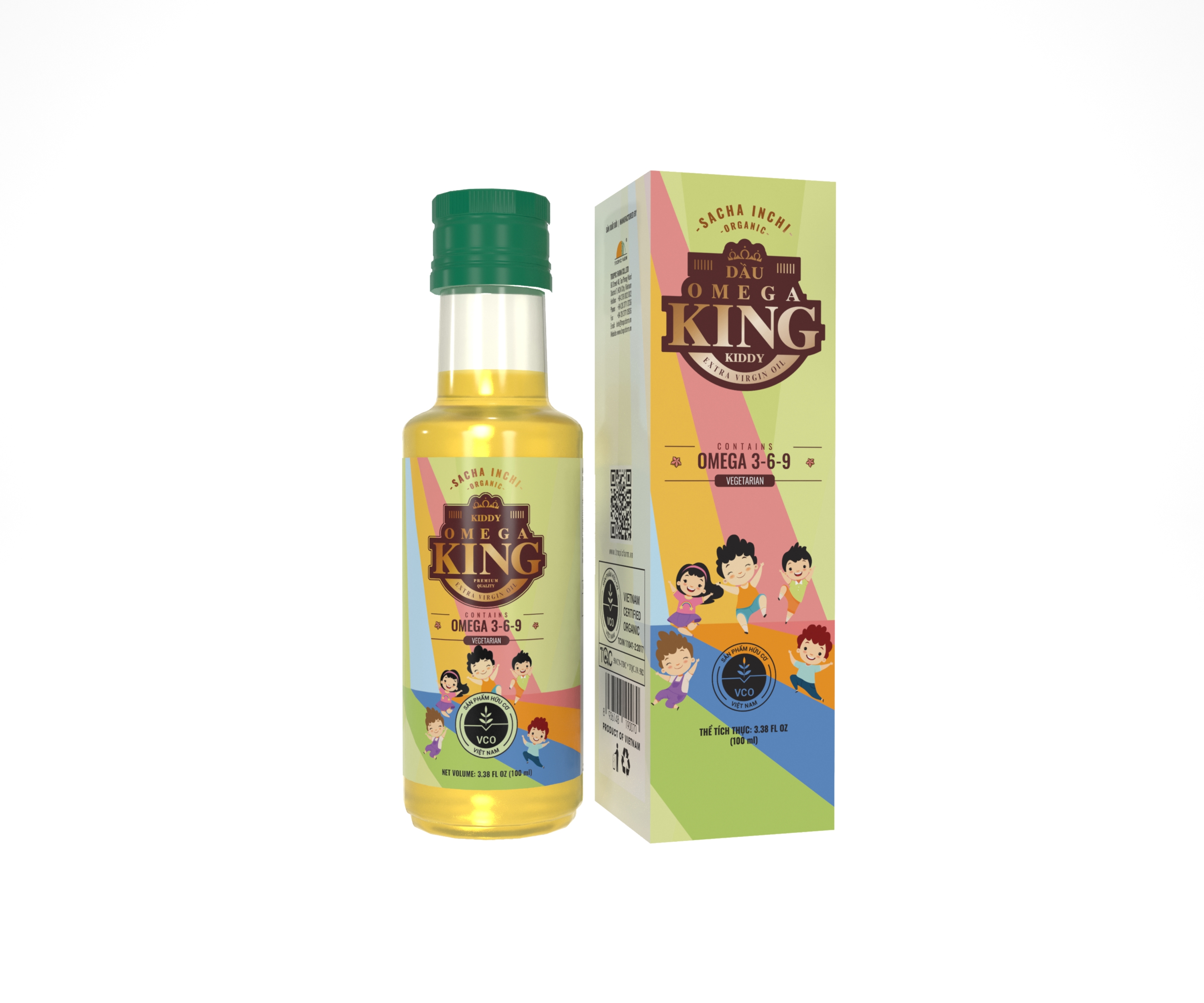 Dầu sachi cho bé-Omega king Kiddy-100ml